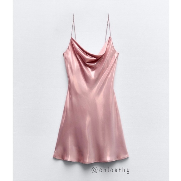 Zara Dresses & Skirts - Zara METALLIC RHINESTONE STRAPPY MINI DRESS